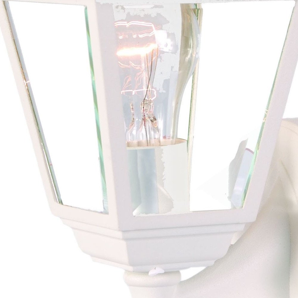 Distressed White Swing Arm Outdoor Wall Light — view 5