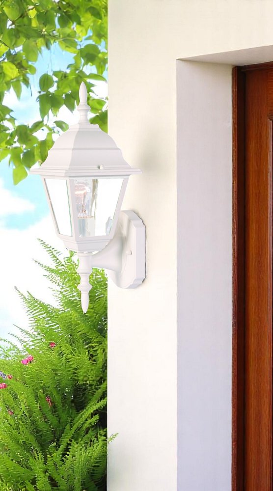 Distressed White Swing Arm Outdoor Wall Light — view 6