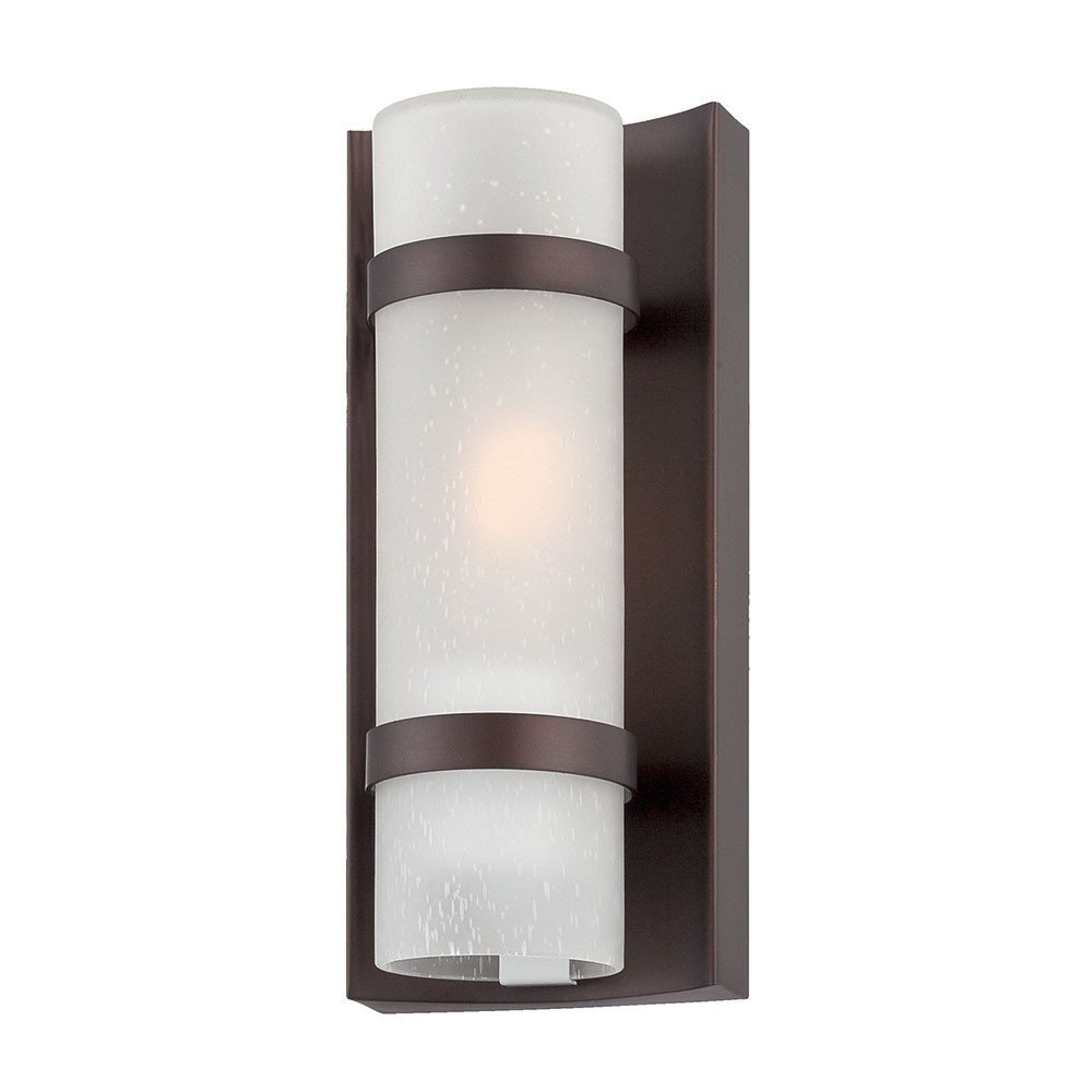 Bronze and White Glass Wall Sconce HomeRoots