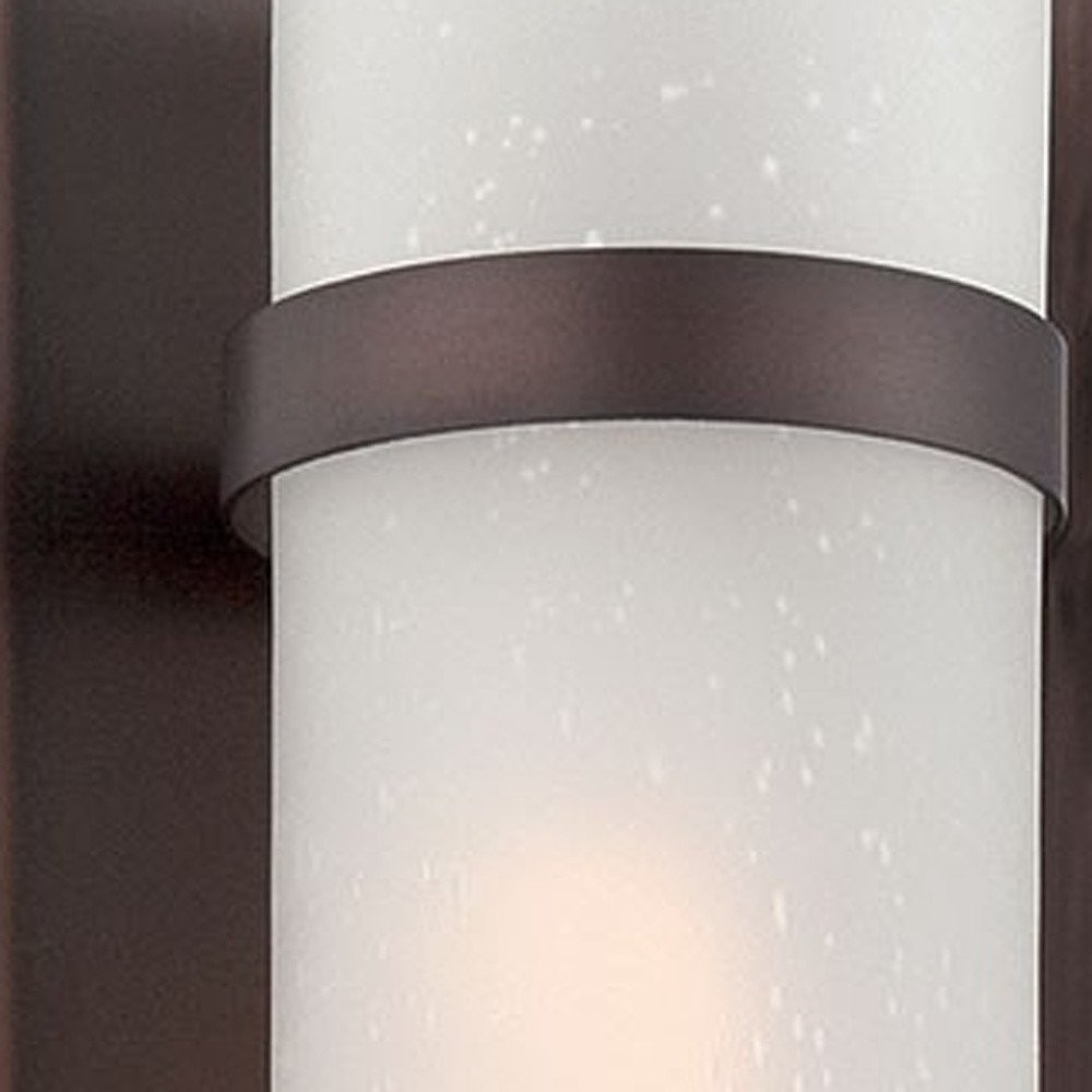 Bronze and White Glass Wall Sconce HomeRoots