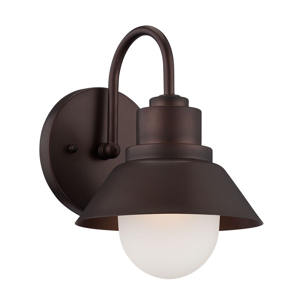 Dark Brown And White Frosted Dimmable Outdoor Hanging Light With Dark Brown And White Shades — view 2