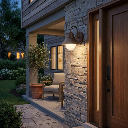 Dark Brown And White Frosted Dimmable Outdoor Hanging Light With Dark Brown And White Shades HomeRoots