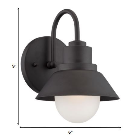 Matte Black Lamp Shade Wall Light HomeRoots