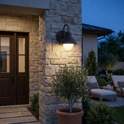 Black And White Frosted Dimmable Outdoor Hanging Light With Black And White Shades HomeRoots