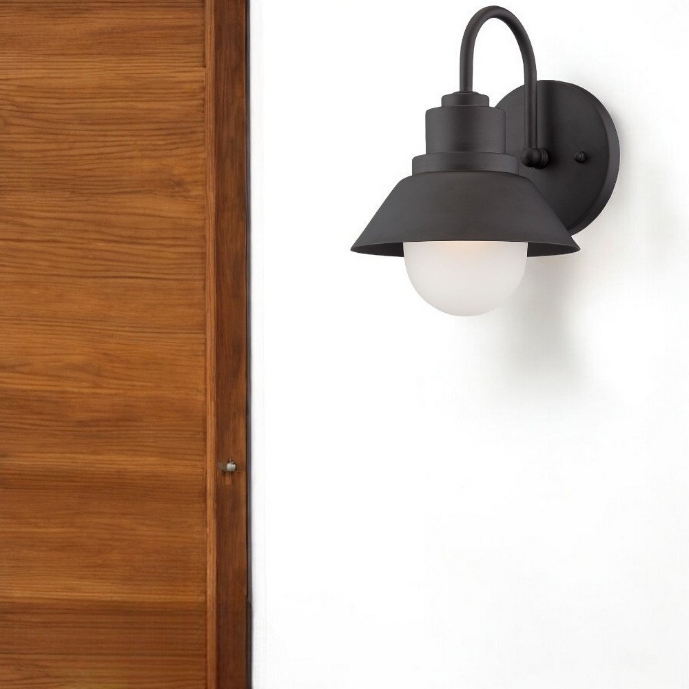 Matte Black Lamp Shade Wall Light HomeRoots
