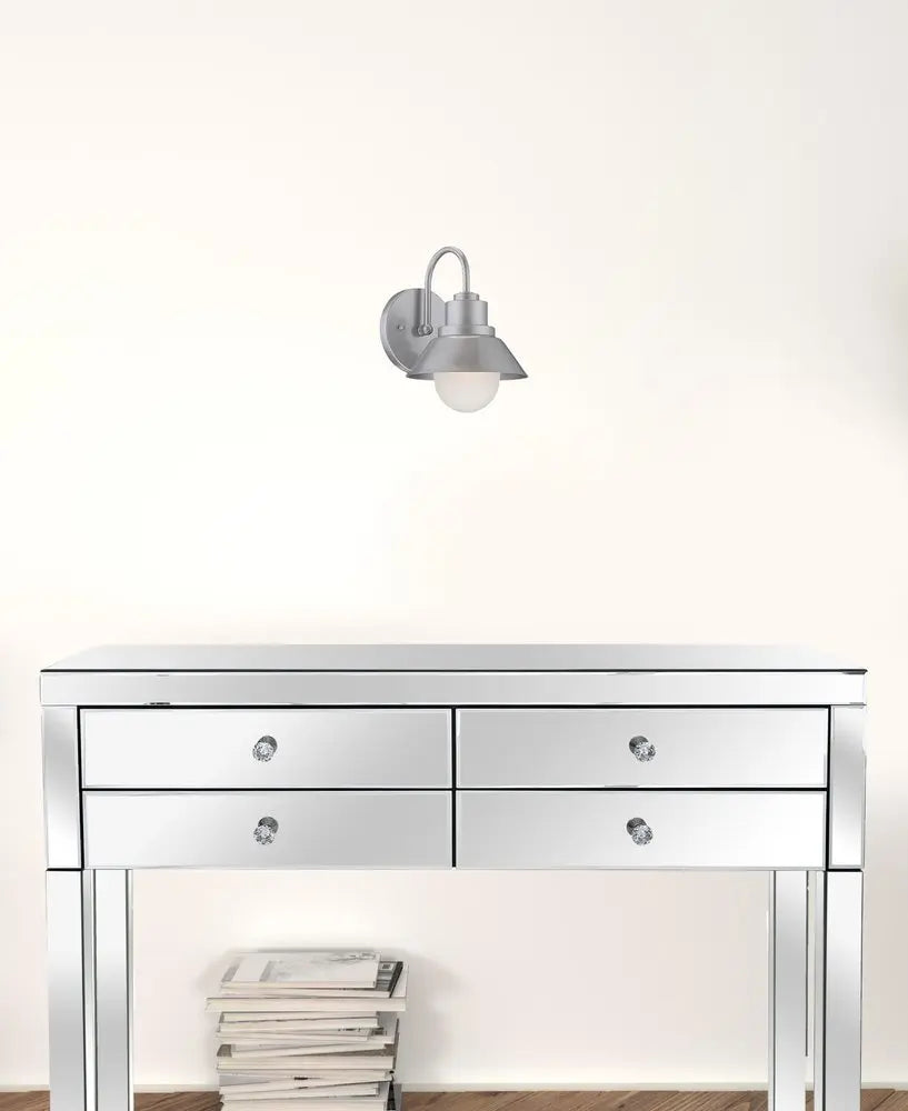 Brushed Silver Lamp Shade Wall Light HomeRoots