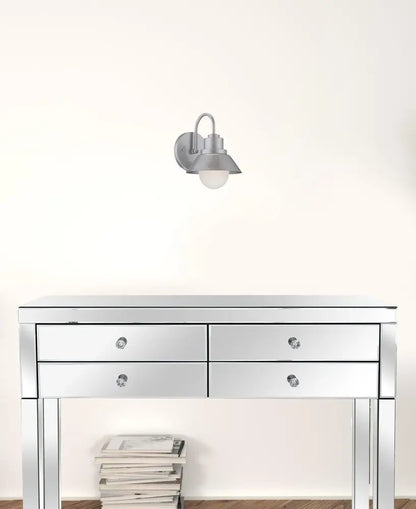 Brushed Silver Lamp Shade Wall Light HomeRoots