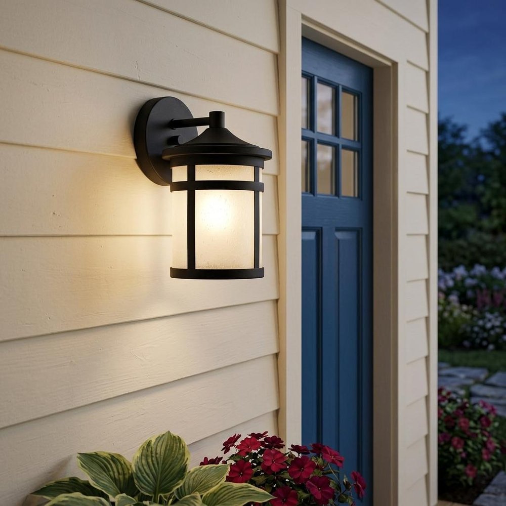 Matte Black Hanging Lantern Shape Wall Light — view 6
