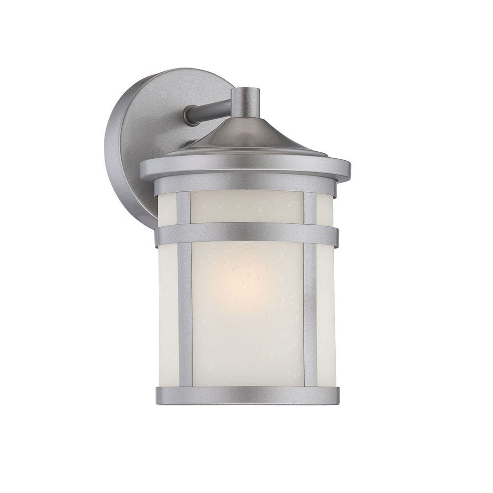 Brushed Silver Hanging Lantern Shape Wall Light — view 1