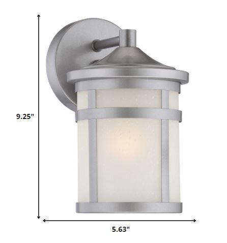 Brushed Silver Hanging Lantern Shape Wall Light - FurniFindUSA