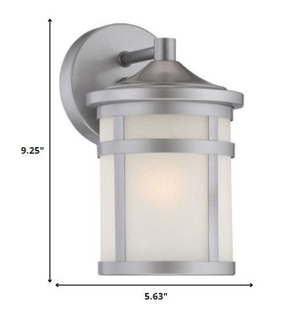 Brushed Silver Hanging Lantern Shape Wall Light