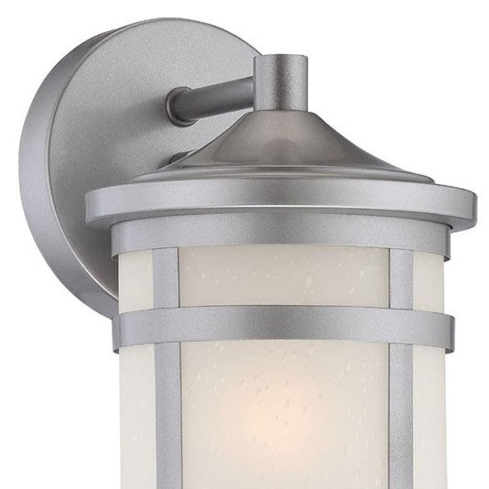 Brushed Silver Hanging Lantern Shape Wall Light - FurniFindUSA