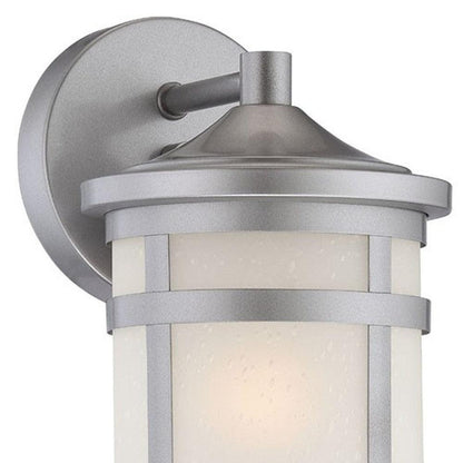 Brushed Silver Hanging Lantern Shape Wall Light - FurniFindUSA