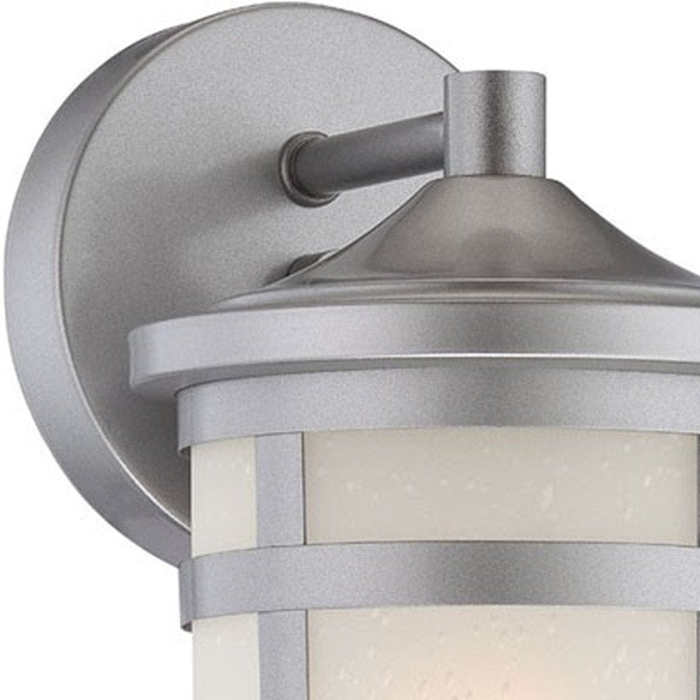 Brushed Silver Hanging Lantern Shape Wall Light — view 5