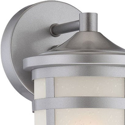 Brushed Silver Hanging Lantern Shape Wall Light