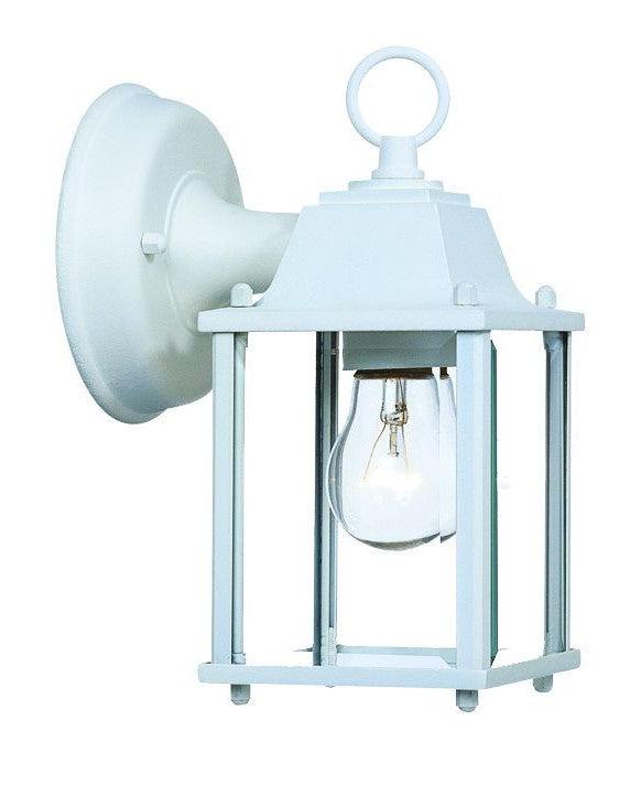 White Hanging Glass Lantern Wall Light - FurniFindUSA