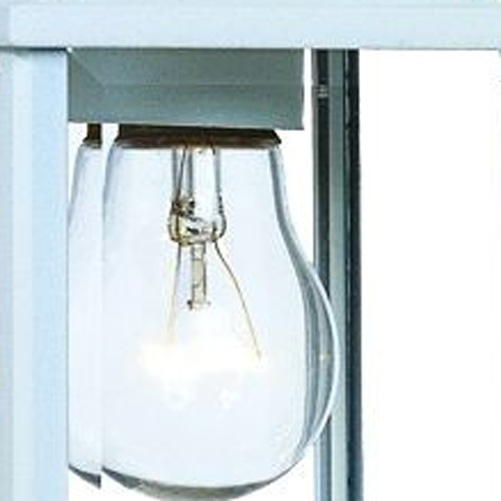 White Hanging Glass Lantern Wall Light — view 4