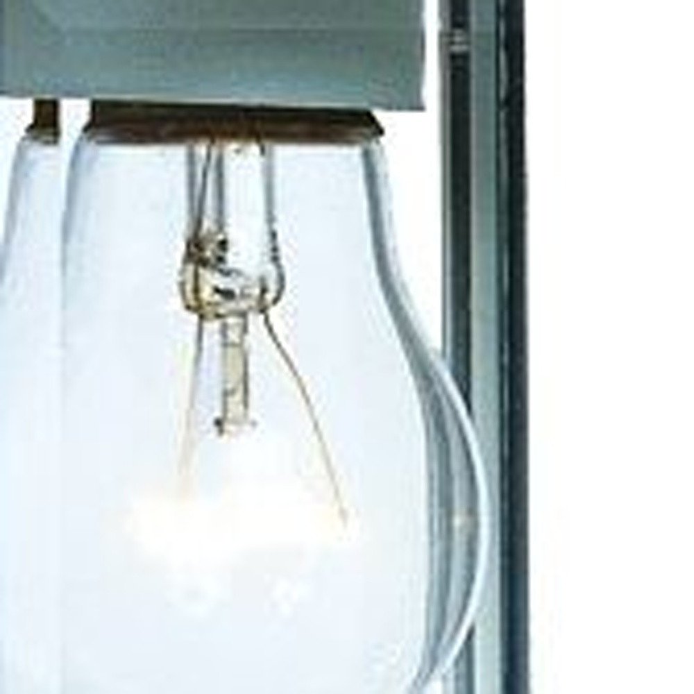 White Hanging Glass Lantern Wall Light — view 5