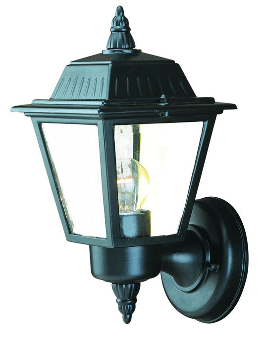 Matte Black Cast Aluminum Outdoor Wall Light HomeRoots