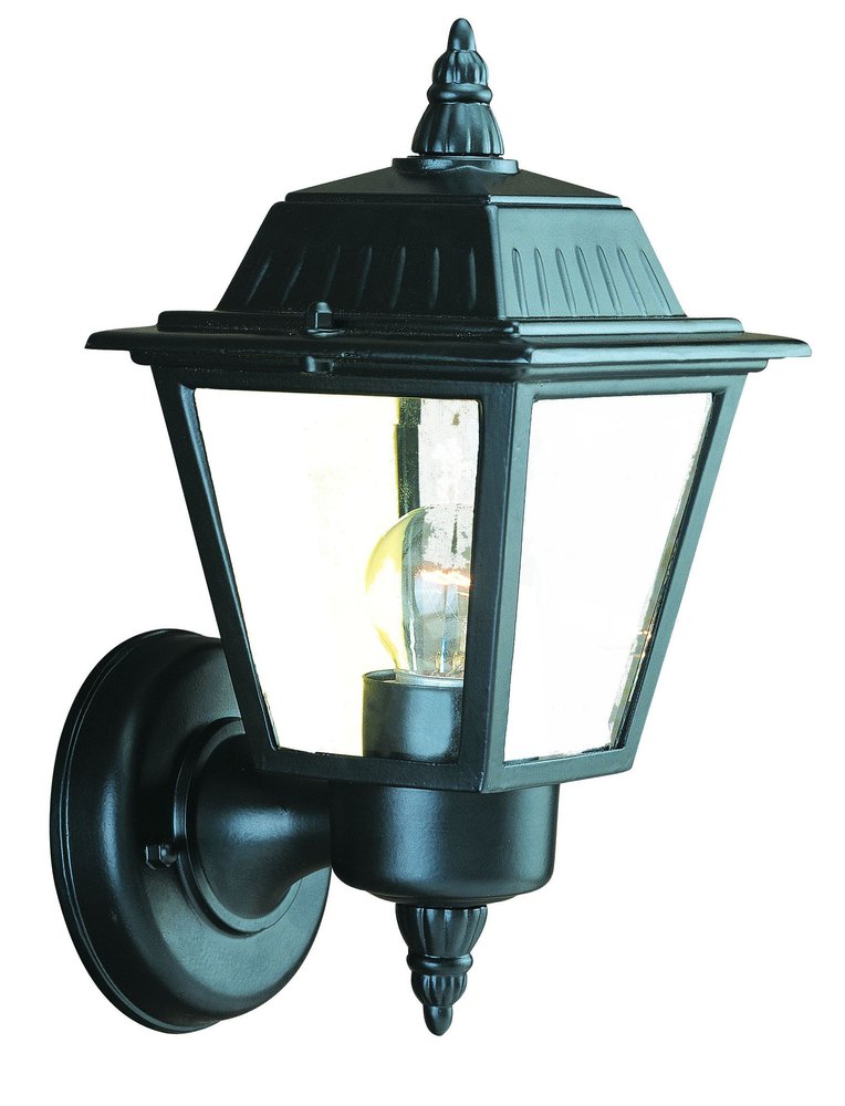 Matte Black Cast Aluminum Outdoor Wall Light HomeRoots
