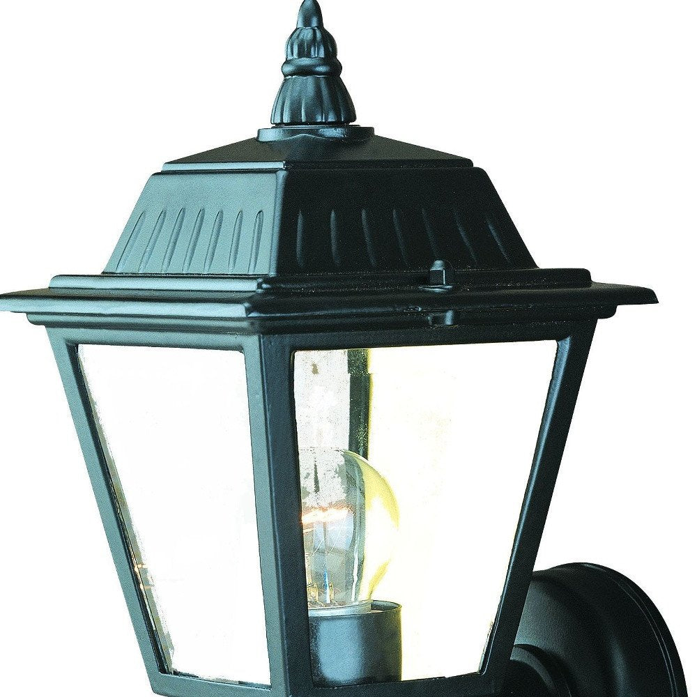 Matte Black Cast Aluminum Outdoor Wall Light HomeRoots