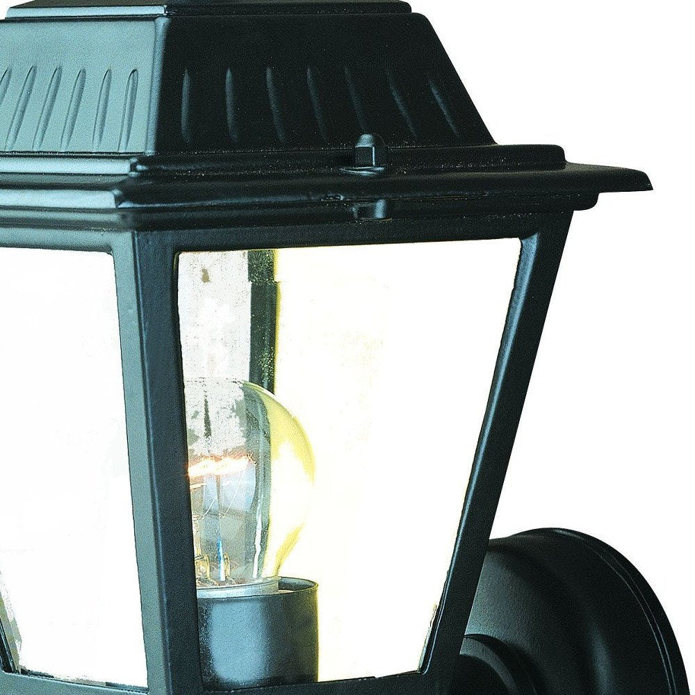 Matte Black Cast Aluminum Outdoor Wall Light HomeRoots