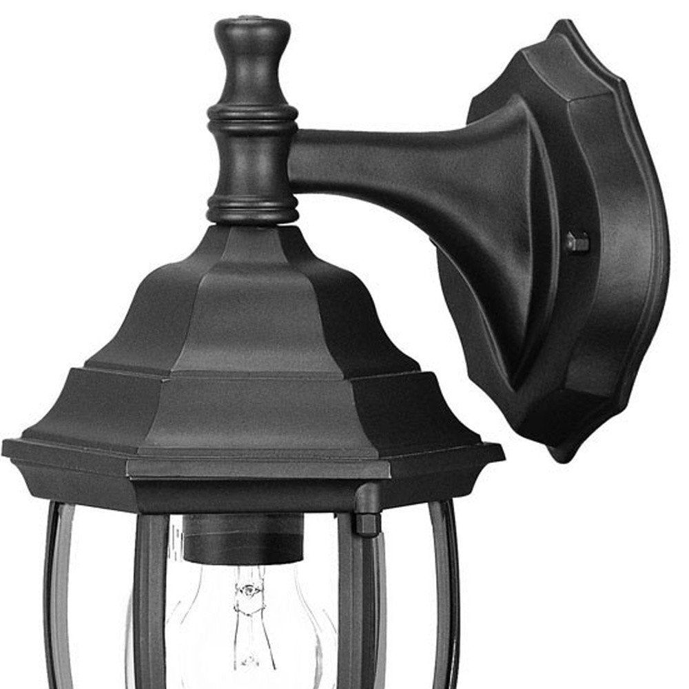 Matte Black Hanging Globe Lantern Wall Light — view 4