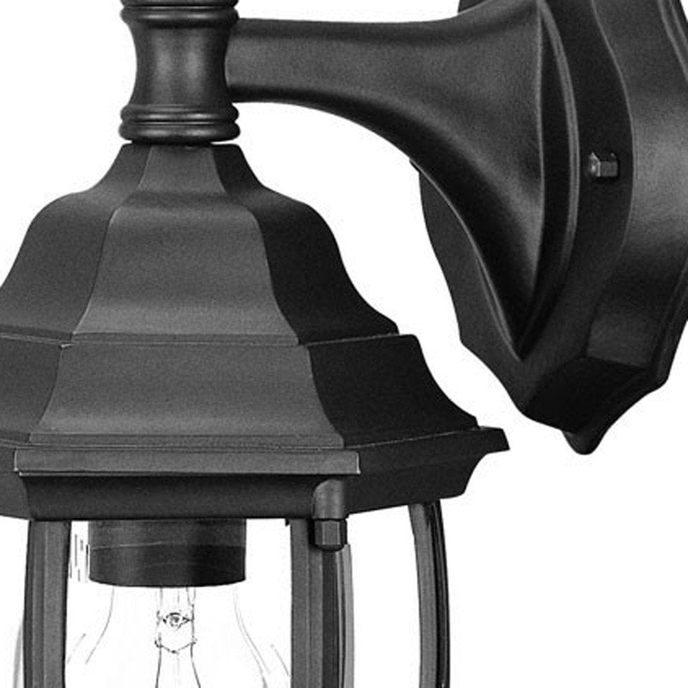 Matte Black Hanging Globe Lantern Wall Light — view 5