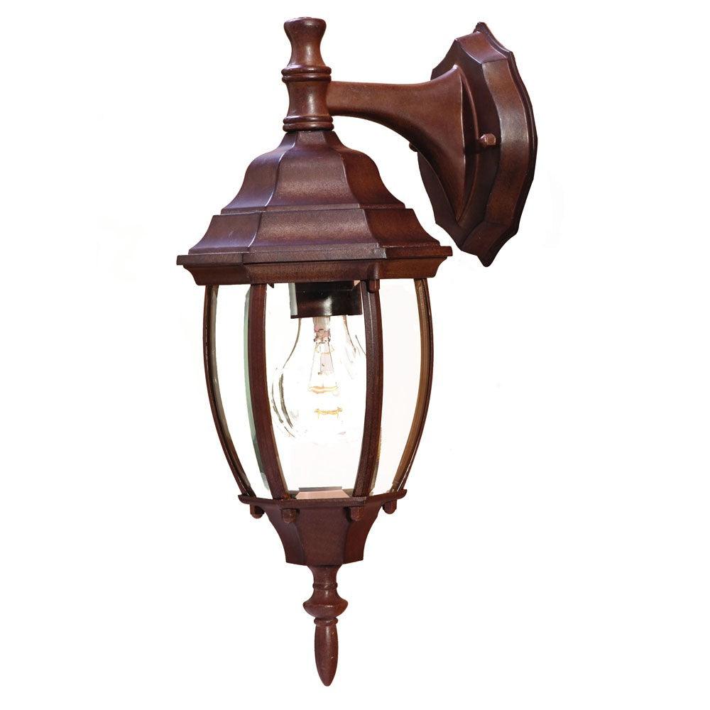 Dark Brown Hanging Globe Lantern Wall Light - FurniFindUSA