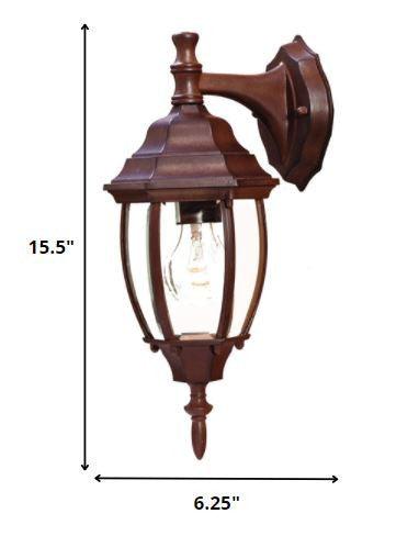 Dark Brown Hanging Globe Lantern Wall Light - FurniFindUSA