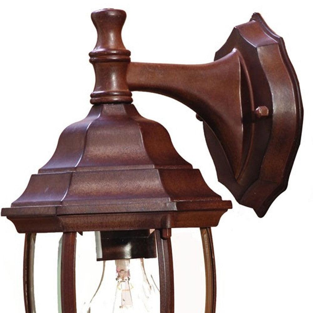 Dark Brown Hanging Globe Lantern Wall Light - FurniFindUSA