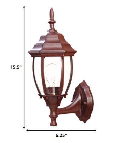 Dark Brown Globe Lantern Wall Light - FurniFindUSA