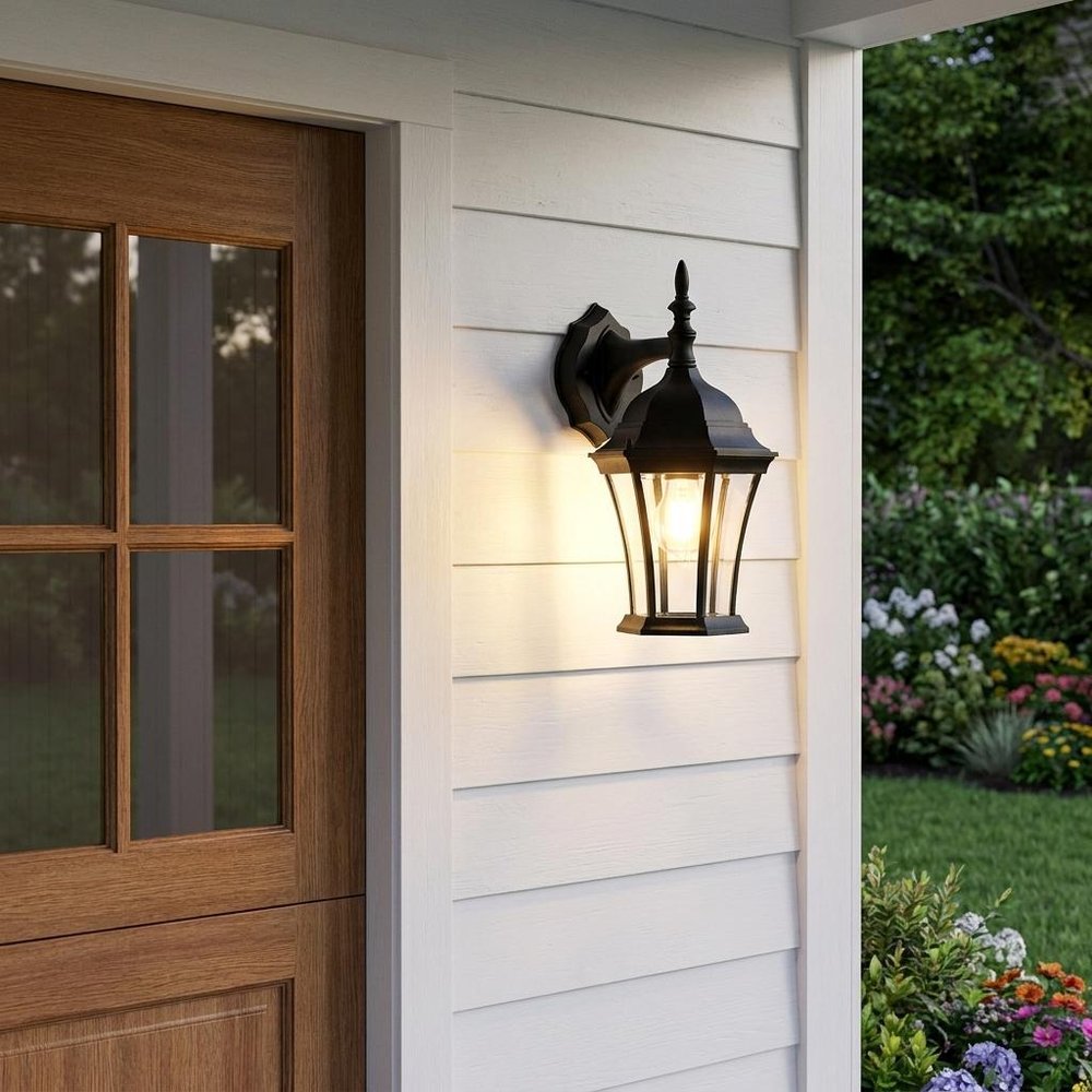 Matte Black Hanging Carousel Lantern Wall Light HomeRoots
