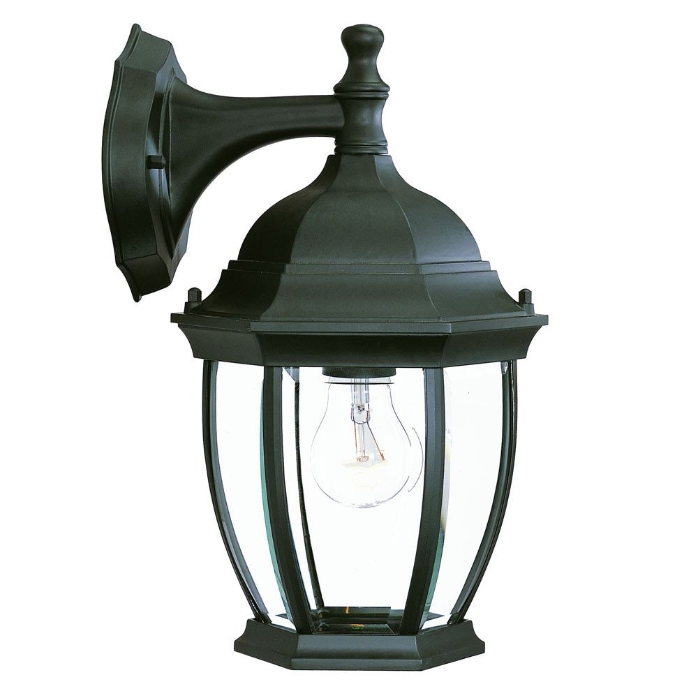 Matte Black Wide Hanging Lantern Wall Light — view 2