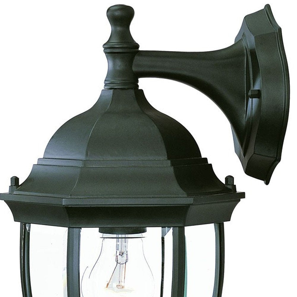 Matte Black Wide Hanging Lantern Wall Light — view 3
