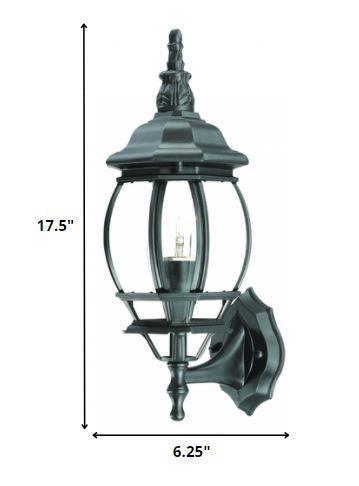 Matte Black Ornamental Glass Globe Wall Light - FurniFindUSA