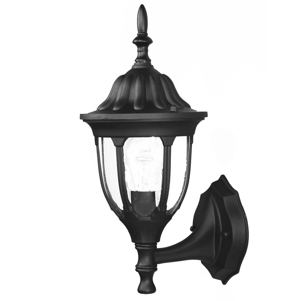 Matte Black Clear Glass Swing Arm Wall Light — view 1