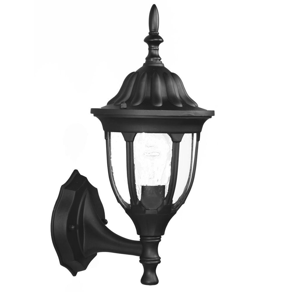 Matte Black Clear Glass Swing Arm Wall Light — view 3