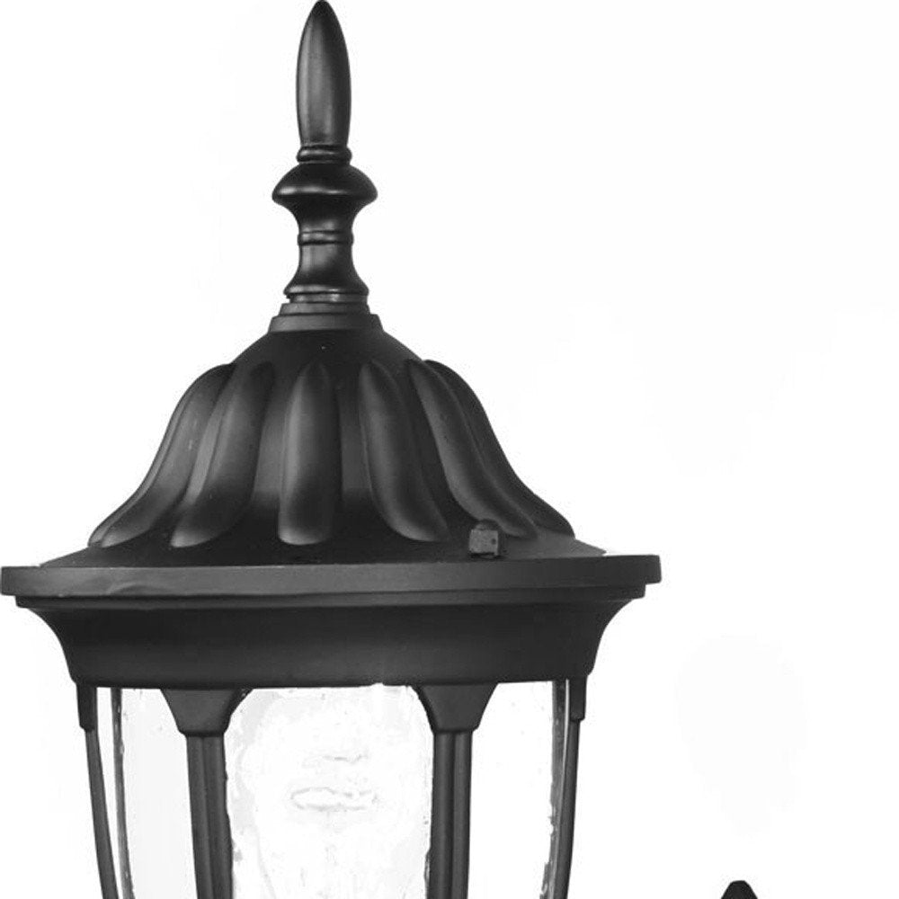 Matte Black Clear Glass Swing Arm Wall Light — view 4