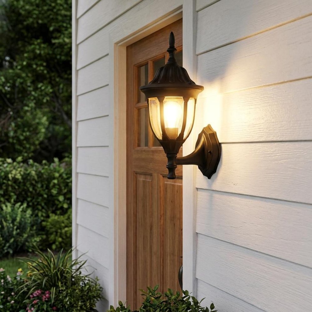 Matte Black Clear Glass Swing Arm Wall Light — view 5