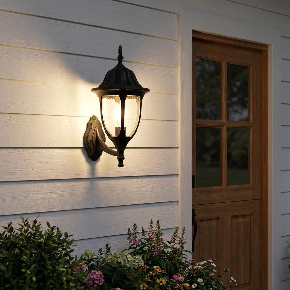 Matte Black Lamp Shape Wall Light — view 6