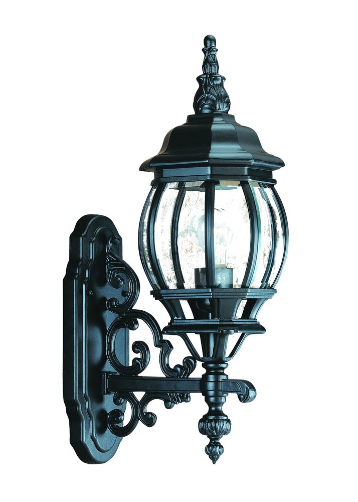 Matte Black Glass Globe Wall Light — view 3