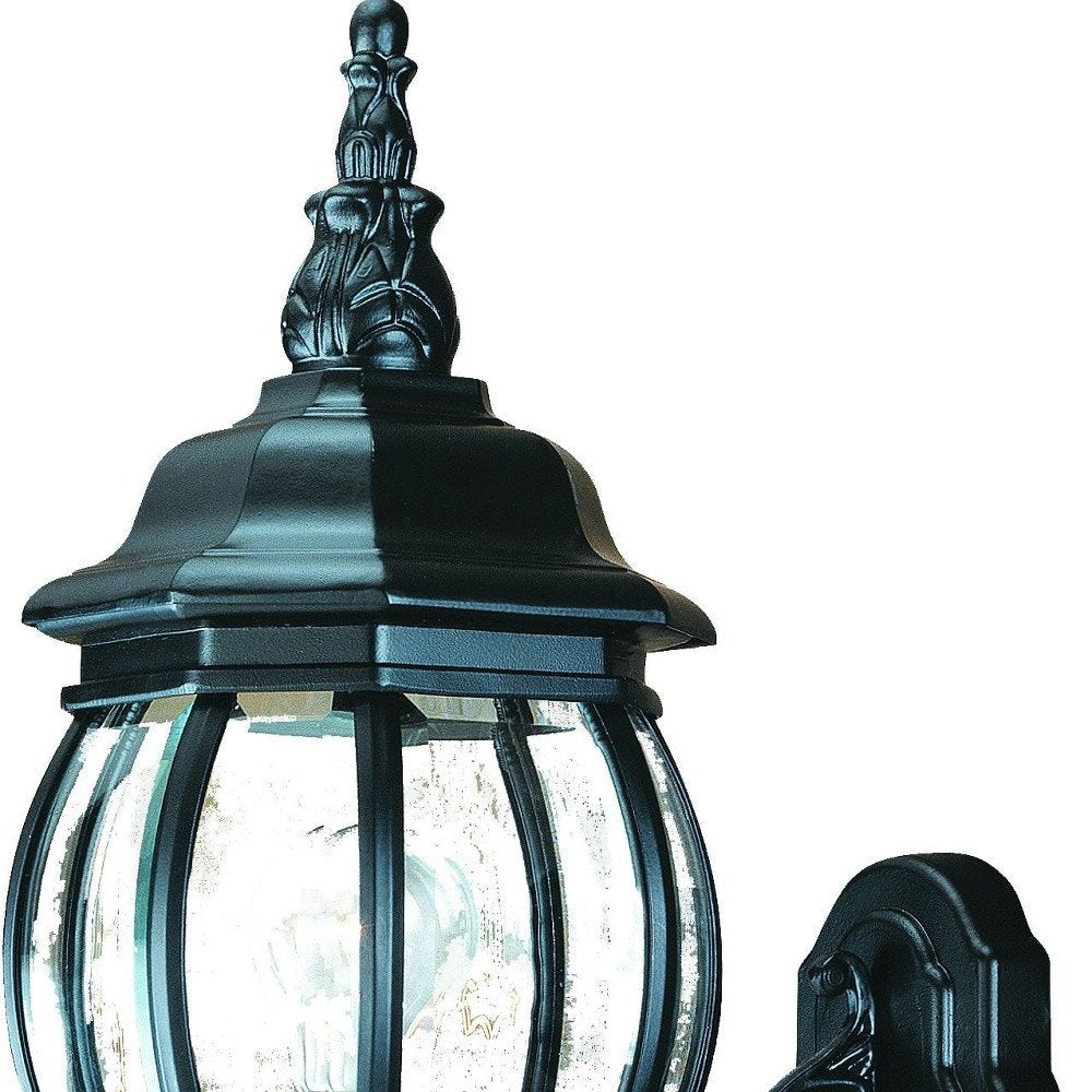 Matte Black Glass Globe Wall Light — view 4