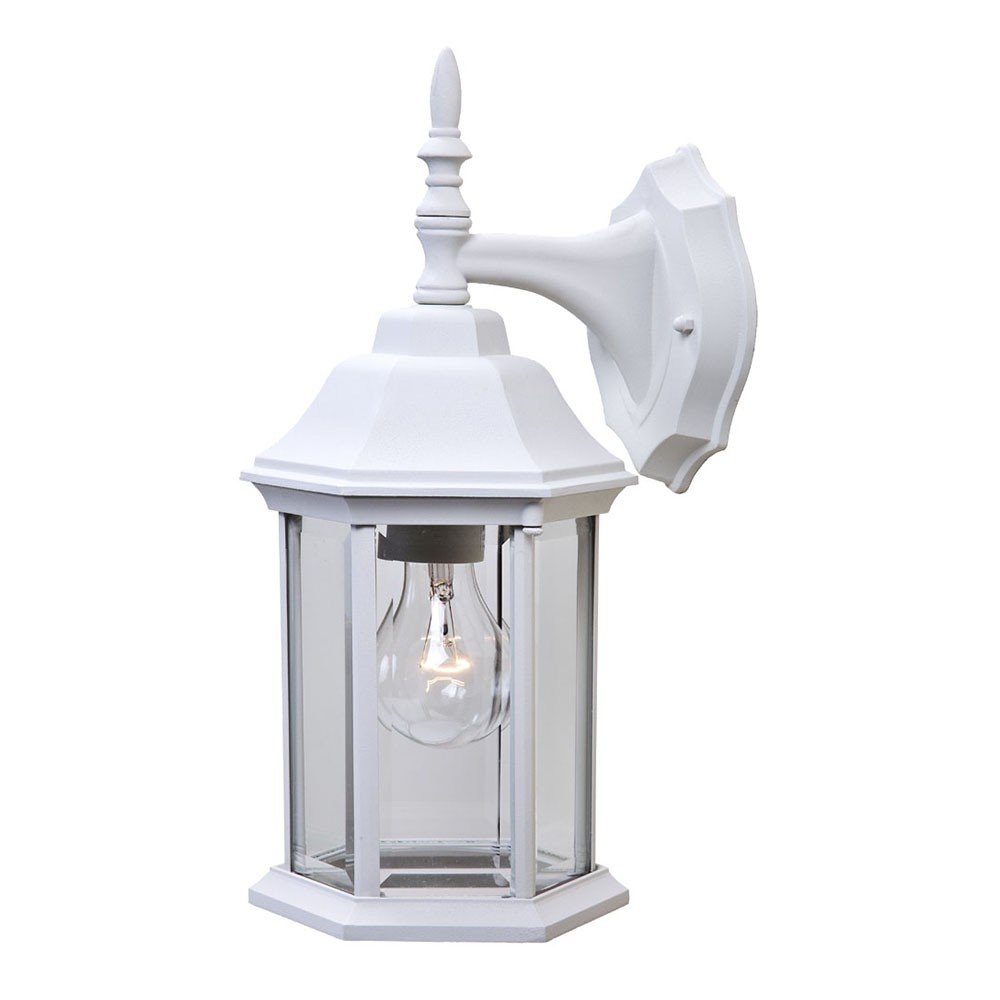 XL White Clear Glass Swing Arm Wall Light HomeRoots