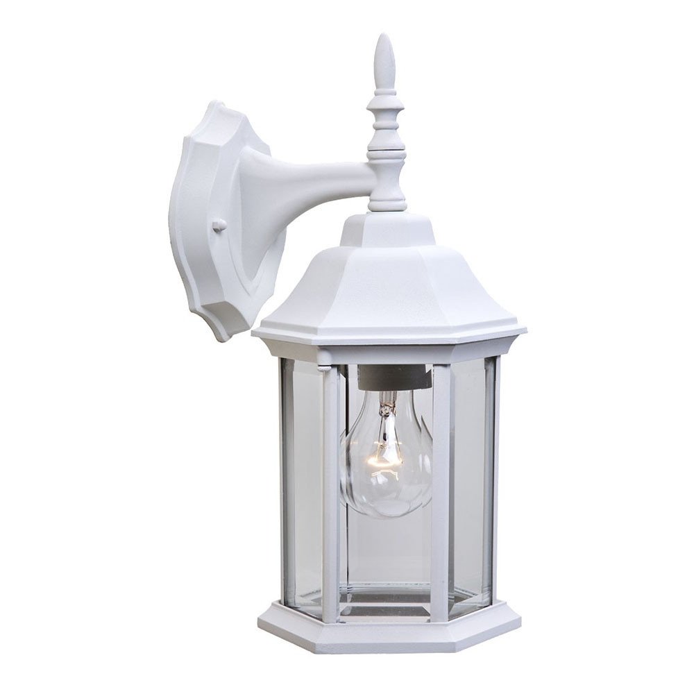 XL White Clear Glass Swing Arm Wall Light HomeRoots