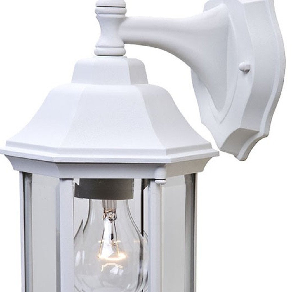 XL White Clear Glass Swing Arm Wall Light HomeRoots