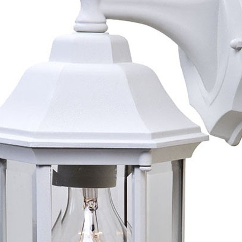 XL White Clear Glass Swing Arm Wall Light HomeRoots