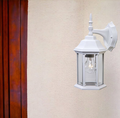 XL White Clear Glass Swing Arm Wall Light HomeRoots