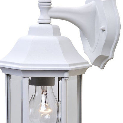 White Clear Glass Swing Arm Wall Light HomeRoots