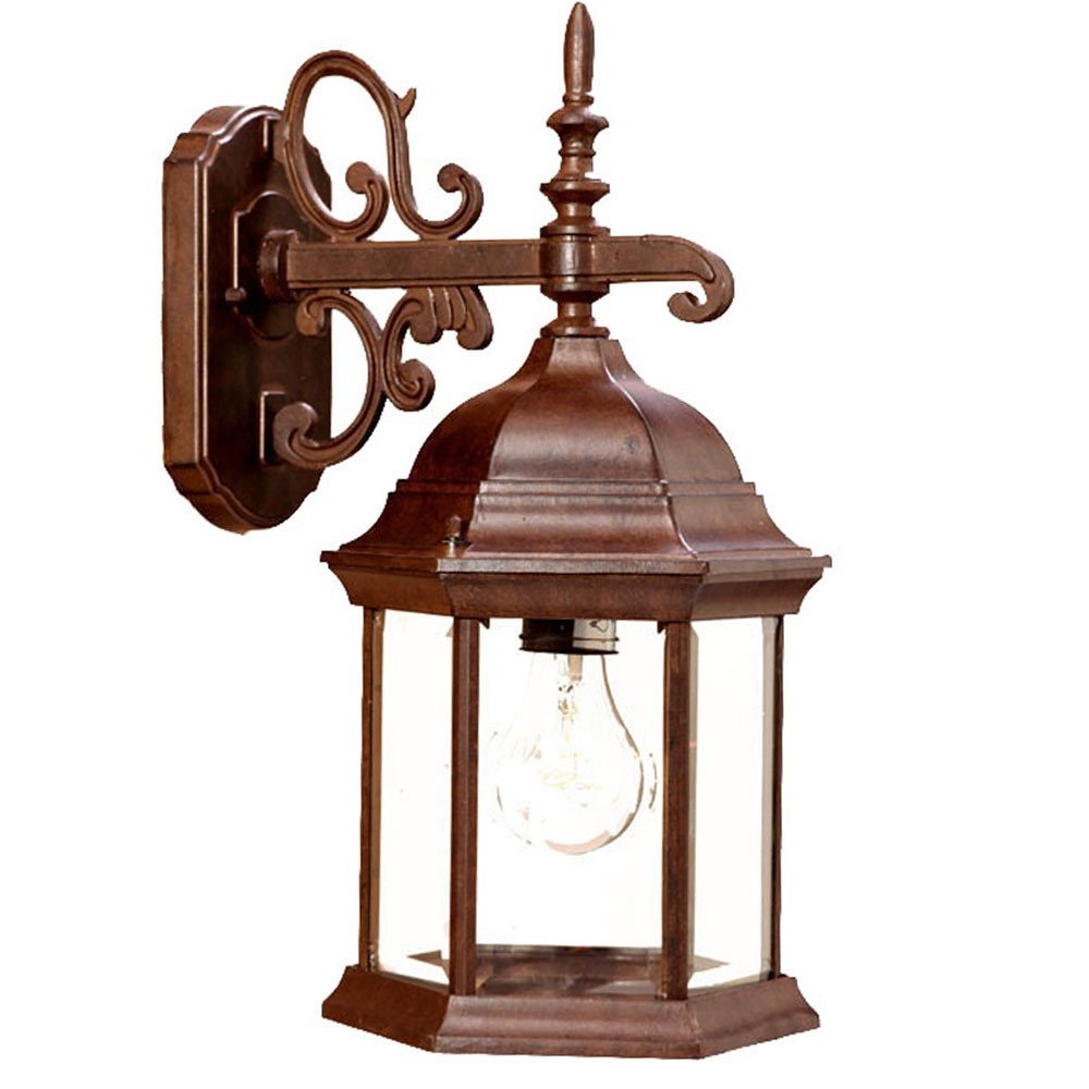Narrow Brown Domed Hanging Glass Lantern Wall Light HomeRoots